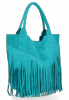 Dámská kabelka shopper bag Vittoria Gotti tyrkysová VPOS9